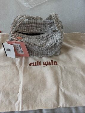 cult gaia Sienna mini top handle silver Crystal bag
